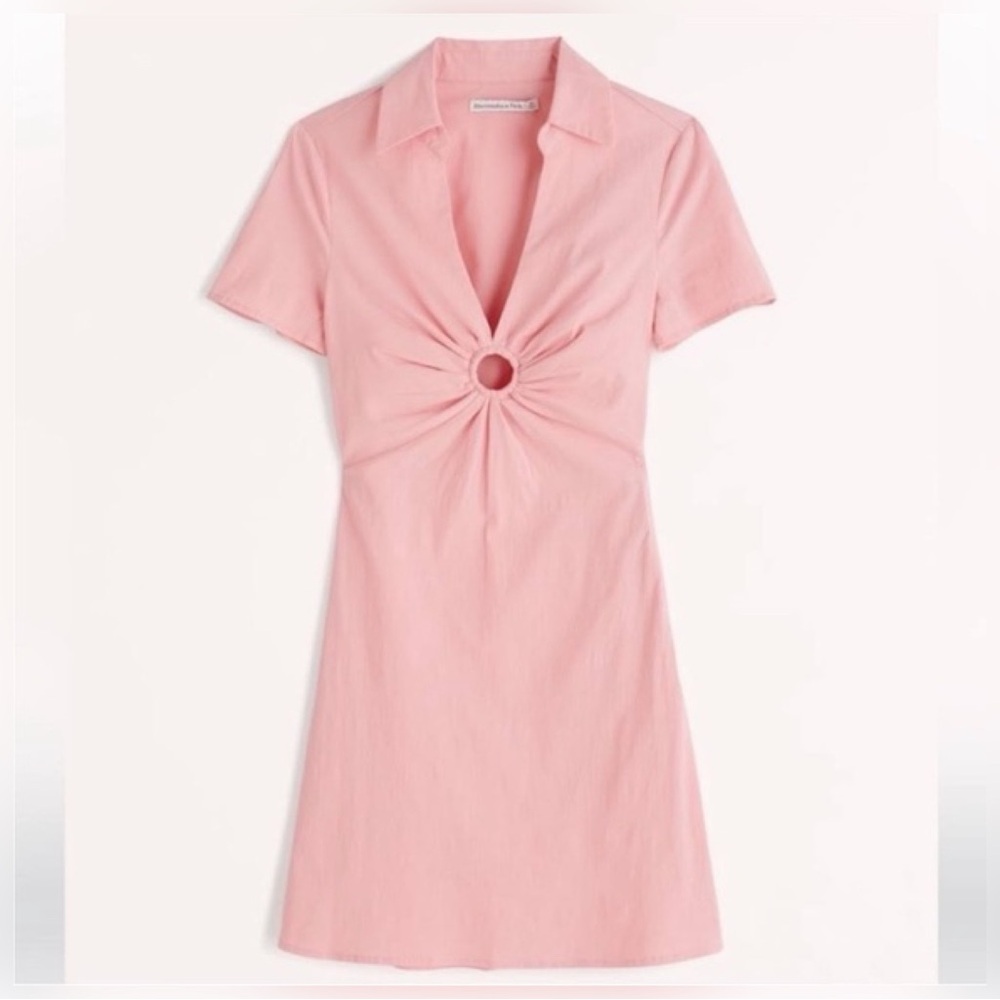 Abercrombie & Fitch About You Pink O-Ring Mini Dress 🎀